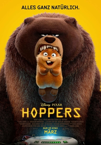 Filmplakat: Familienpreviews - ´HOPPERS´ (in 2D & 3D) am Sa. 28.02. & So. 01.03. im APOLLO!